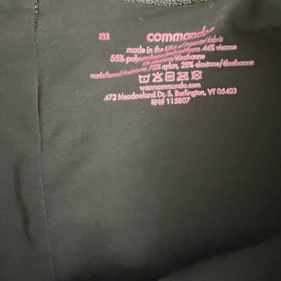 Commando Black Faux Leather Raw Hem Leggings Size M - Picture 11 of 14